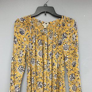 Yellow B+W Lucky Brand Long Sleeve Blouse